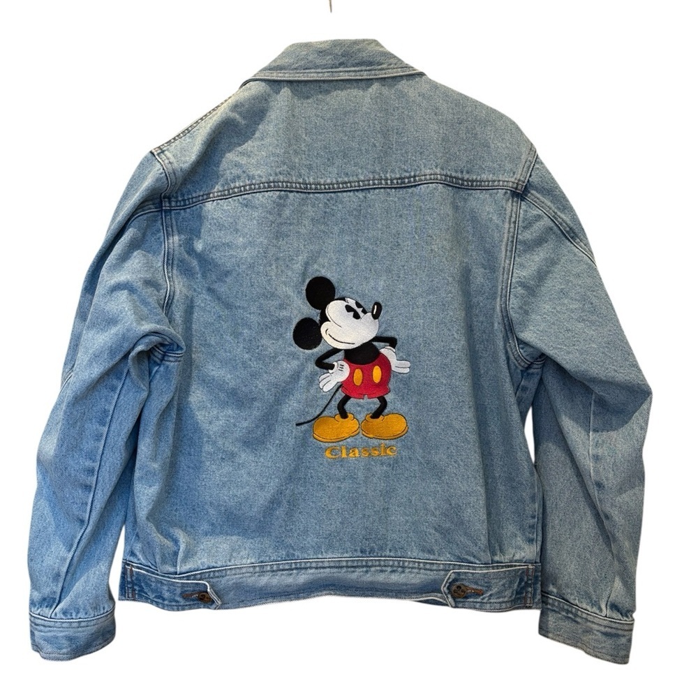 Vtg Mickey & Co. Denim Jacket Embroidered 90s Disney Size Medium